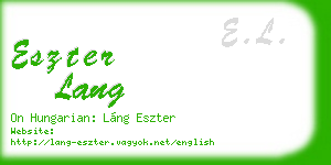 eszter lang business card